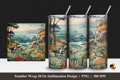 Bird Habitat Tumbler Wrap Sublimation Design 1 Product Image 1