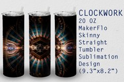 Tumbler Straight 20 OZ Sublimation Clockwork Wrap Design Product Image 1