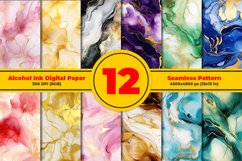 Alcohol Ink Seamless Pattern Digital Paper Design Product Image 1
