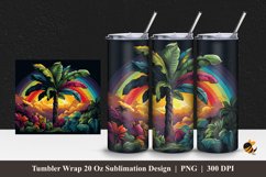 Banana Tree Tumbler Wrap Sublimation Design 1 Product Image 1