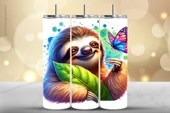 Sloth Tumbler Wrap| Tumbler Sublimation Wrap Product Image 1