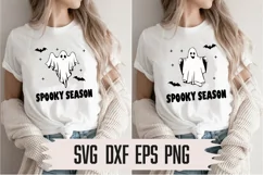 Spooky Season Svg, Ghost SVG, Halloween Svg, Silhouette Product Image 1