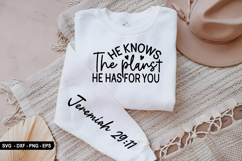 He Knows The Plans - Christian Sleeve T-Shirt Design Product Image 1