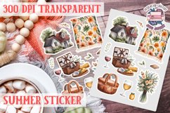 Summer sticker Cute flowers Love Picnic Beach Spring Product Image 1