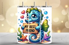 Sea Horse Tumbler Wrap| Tumbler Sublimation Wrap Product Image 1