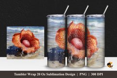 Aesthetic Flower Tumbler Wrap Sublimation Design 1 Product Image 1