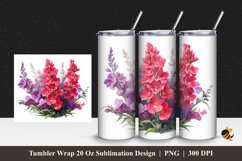 Flower Wealth Tumbler Wrap Sublimation Design 1 Product Image 1