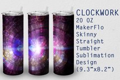 Tumbler Straight 20 OZ Sublimation Clockwork Wrap Design Product Image 1