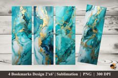 Futuristic Marble Bookmarks Sublimation Design Product Image 1