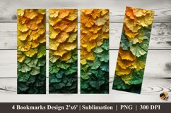 Paper Flower Art Bookmarks Sublimation Design Product Image 1