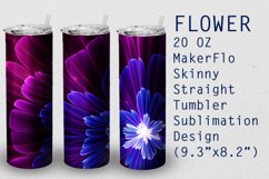 Tumbler Straight 20 OZ Sublimation Flower Wrap Design Product Image 1