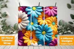 3D Floral Tumbler Wrap Design Product Image 1