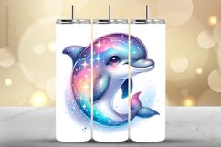 Dolphain Tumbler Wrap| Tumbler Sublimation Wrap Product Image 1