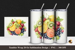 Fresh Fruits Tumbler Wrap Sublimation Design 1 Product Image 1