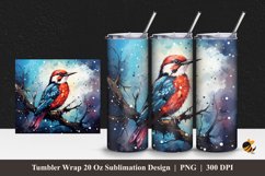 Woodpecker Tumbler Wrap Sublimation Design 1 Product Image 1