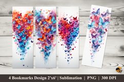 Love Butterfly Bookmarks Sublimation Design Product Image 1