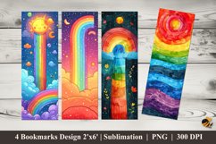 Rainbow Child Bookmarks Sublimation Design Product Image 1
