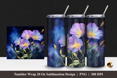 Evening Primrose Flower Tumbler Wrap Sublimation Design 1 Product Image 1