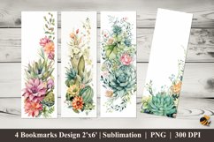Flower Variations Bookmarks Sublimation Design Product Image 1