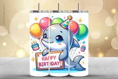 Dolphain Tumbler Wrap| Tumbler Sublimation Wrap Product Image 1