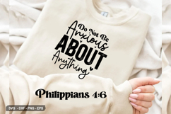 Do Not Be Anxious about - Christian Sleeve T-Shirt Design Product Image 1