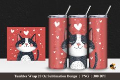 Happy Cat Tumbler Wrap Sublimation Design 1 Product Image 1
