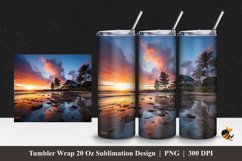 Charming Beach Tumbler Wrap Sublimation Design 1 Product Image 1