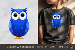 Cute Minimalist Owl DTF Sublimation Clipart Design 1 Product Image 1
