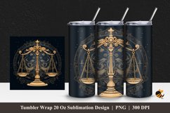 Handdrawn Balance Tumbler Wrap Sublimation Design 1 Product Image 1
