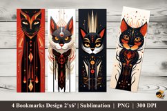 Cat Vector Bookmarks Sublimation Design Product Image 1