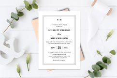 Simple Monogram White Wedding Invitation Product Image 2
