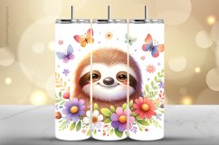 Sloth Tumbler Wrap| Tumbler Sublimation Wrap Product Image 1