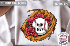 Baseball mom Sublimation design Quote Coquette Bow Sport Product Image 1