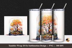Mini Aquascape Tumbler Wrap Sublimation Design 1 Product Image 1