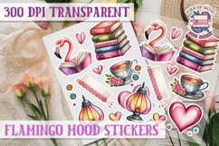 Flamingo Mood sticker sheet Pink Love Bird PNG Glamour Product Image 1