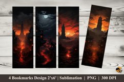 Mystical Night Bookmarks Sublimation Design Product Image 1