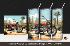 Old Motorbike Tumbler Wrap Sublimation Design 1 Product Image 1