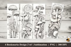 Big Wild Mushroom Bookmarks Sublimation Design Product Image 1