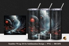 Haunted Place Tumbler Wrap Sublimation Design 1 Product Image 1