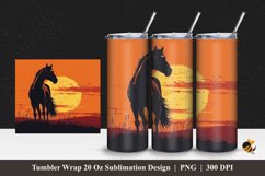 Wildlife Horse Tumbler Wrap Sublimation Design 1 Product Image 1