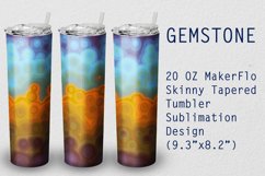 Tumbler Tapered 20 OZ Sublimation Gem stone Wrap Design Product Image 1