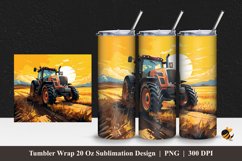 Tractor And Field Tumbler Wrap Sublimation Design 1 Product Image 1
