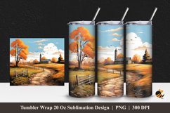 Autumn Season Tumbler Wrap Sublimation Design 1 Product Image 1