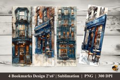 Coffee Shop Bookmarks Sublimation Design Product Image 1