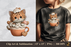 Kitty Sitting Cup DTF Sublimation Clipart Design 1 Product Image 1