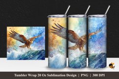 Bird Abstract Tumbler Wrap Sublimation Design 1 Product Image 1