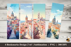 Castle View Bookmarks Sublimation Design Product Image 1