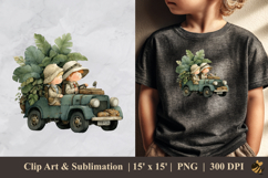 Safari Trip DTF Sublimation Clipart Design 1 Product Image 1