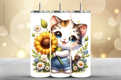 Cat Tumbler Wrap| Tumbler Sublimation Wrap Product Image 1