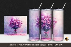 Elegant Valentines Tumbler Wrap Sublimation Design 1 Product Image 1